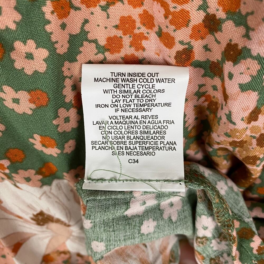 Lily Rose Maxi Dress Womens XL Green Floral Prairie Cottgecore Bohemian NWT - Picture 8 of 14